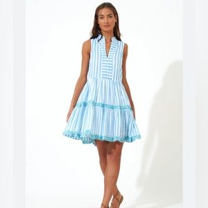 COPY - Oliphant - YOKE DRESS- NASSAU BLUE - Large - NWT